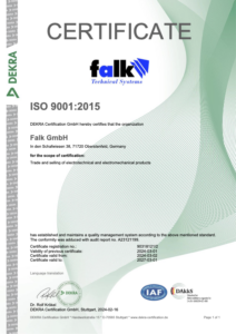 ISO 9001-Zertifikat englisch